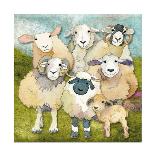 Felted Sheep Family Magnet