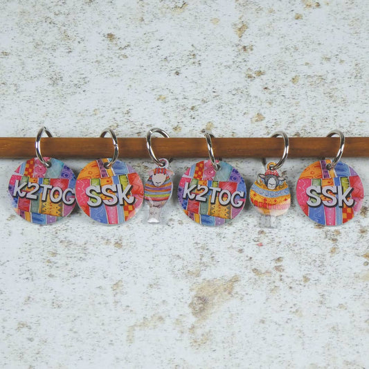 Decrease 1 Stitch Markers (Set of 6)