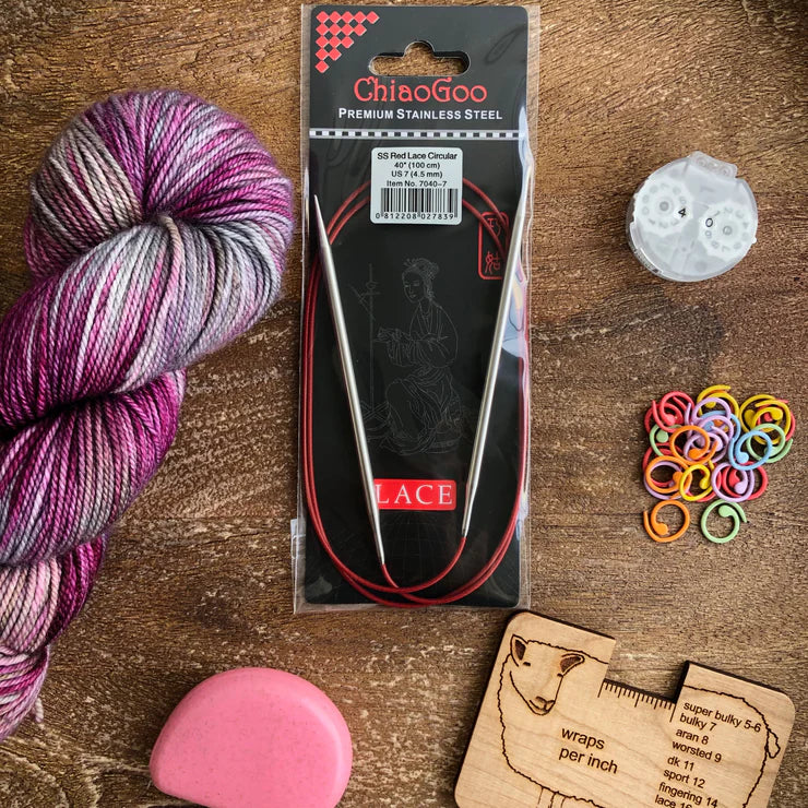 ChiaoGoo Red Lace 40 inch Circular Knitting Needle