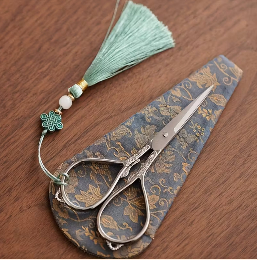 Embroidery Scissors with Fabric Sheath
