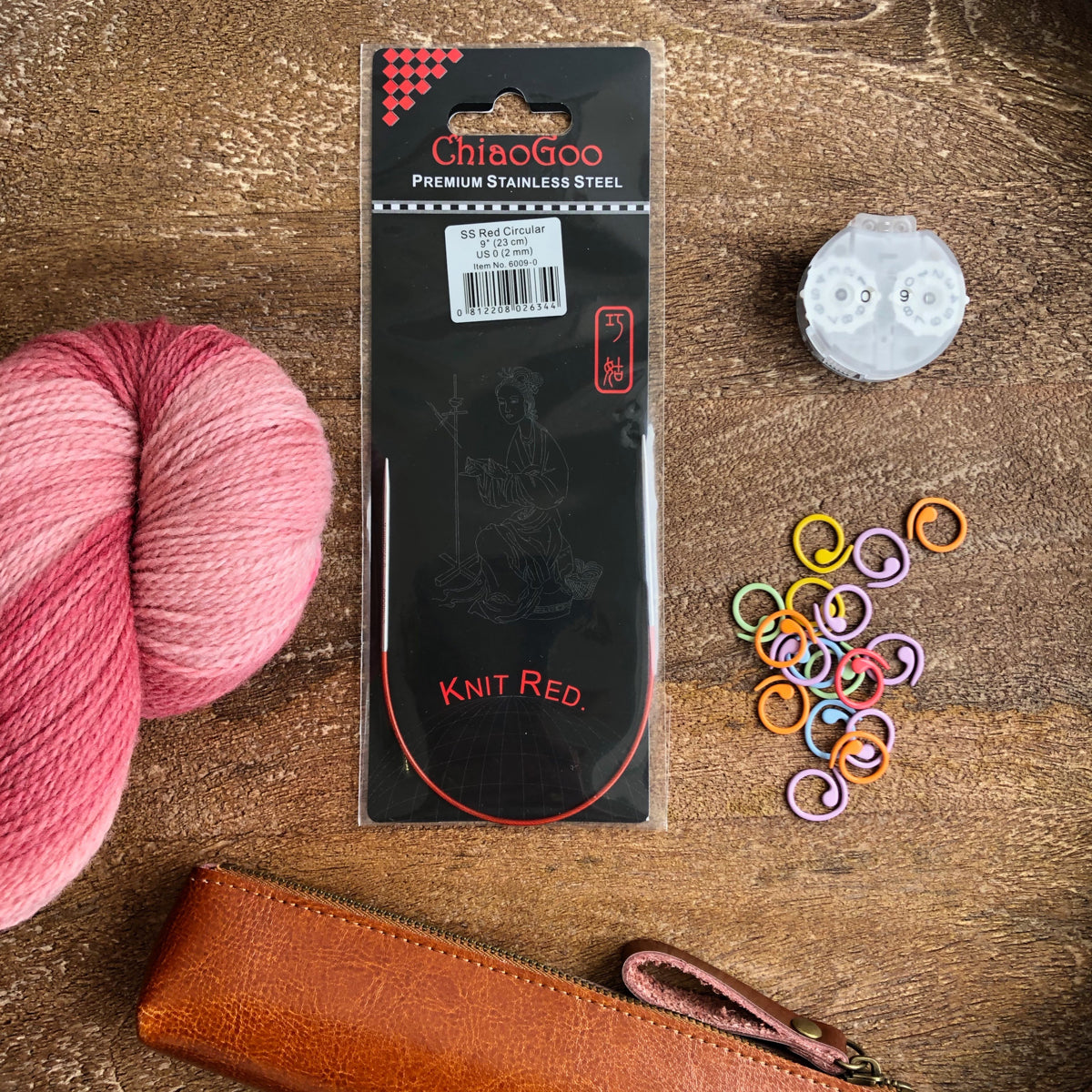 ChiaoGoo Red Lace 9 inch Circular Knitting Needle